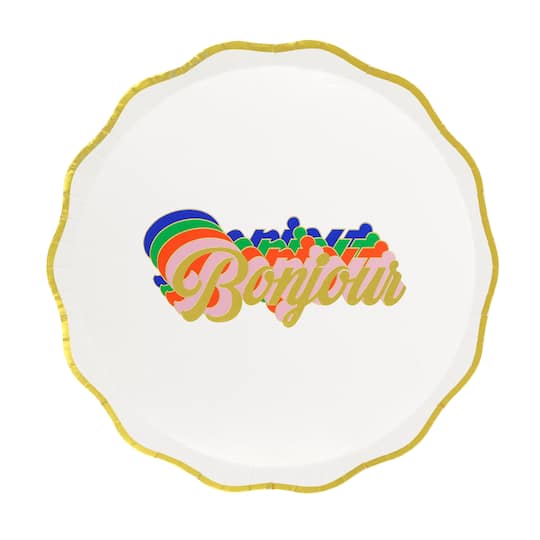 Jonathan Adler x Michaels 7" Bonjour Paper Snack Plates, 10ct.